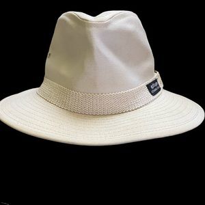 PANAMA JACK Vintage Original Safari Hat Size Medium Canvas Ivory White